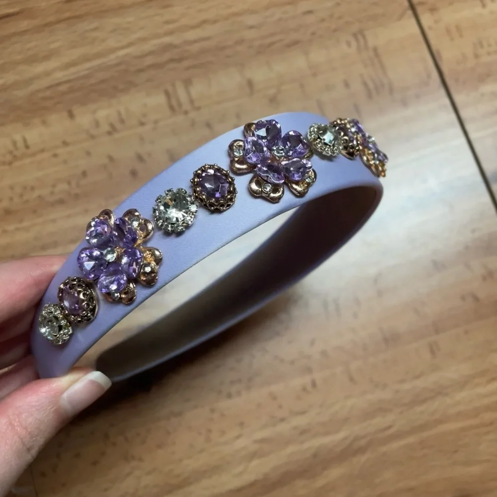 Lavender Flower Embellished Headband